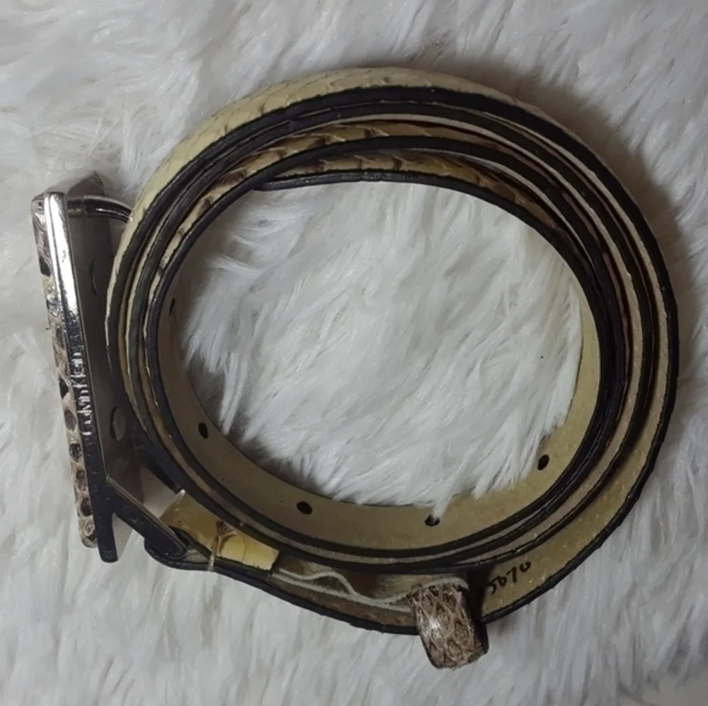 Calvin Klein Scales Leather Rectangular Belt